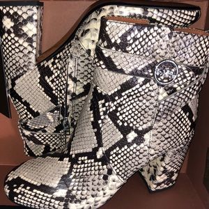 Coach Snake Print Leather Booties! NWT Size 8